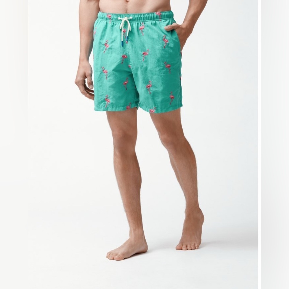 Tommy Bahama Naples Flamingo 6 Inch Swim‎ Trunks Size XXL/TTG